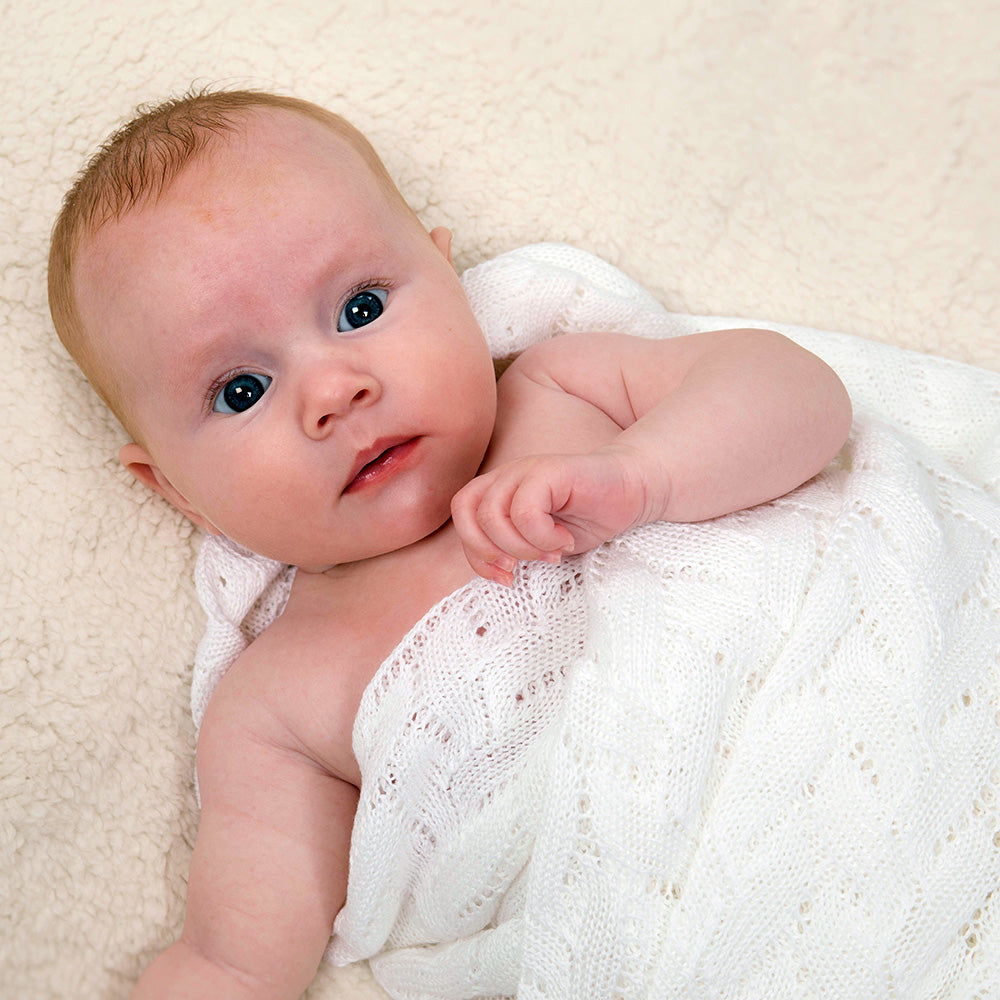 Lacy Cotton Baby Shawl