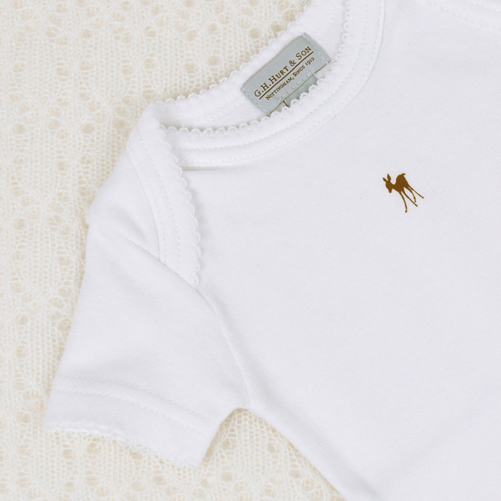 Baby Fawn Bodysuit - White