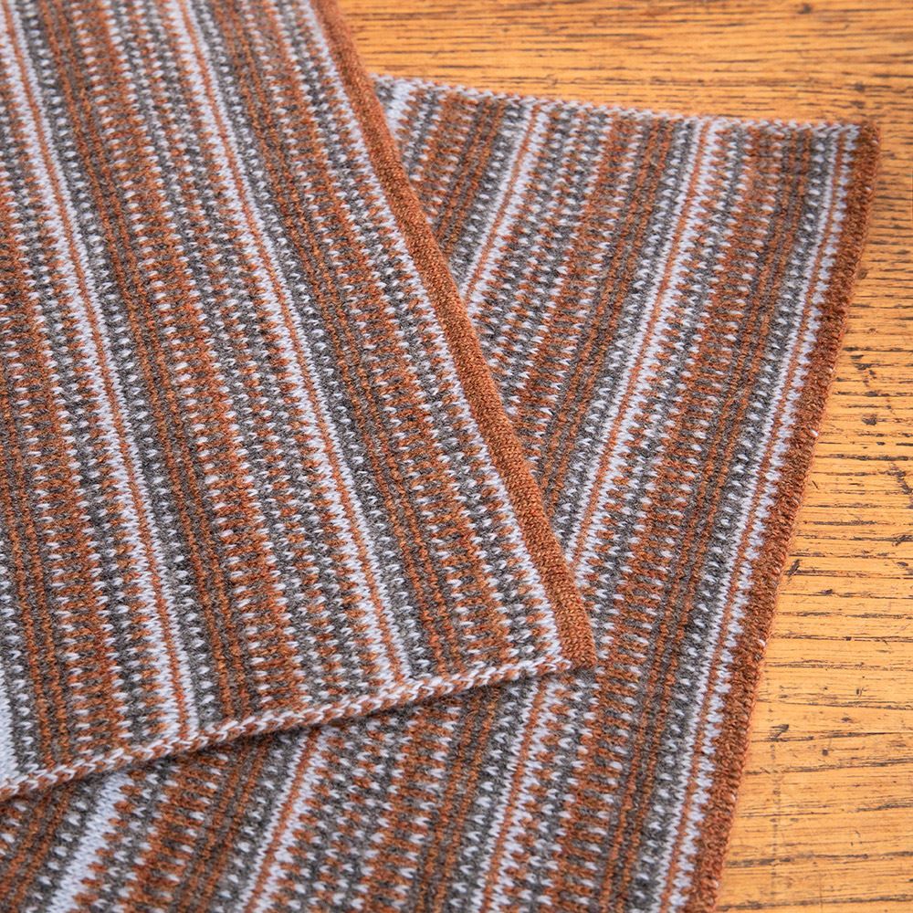 The Burghley - Tweed Jacquard Scarf - Hazelnut