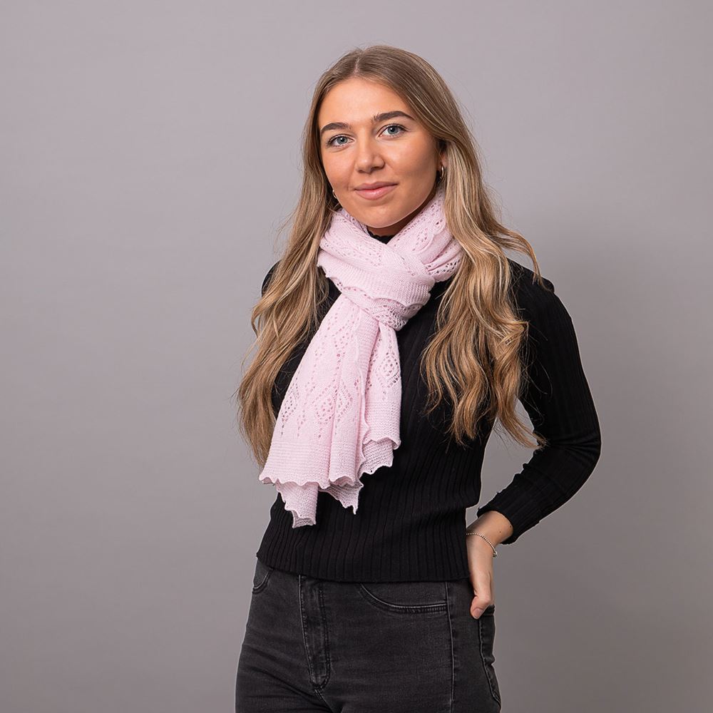 Jewel Cashmere Scarf - Pale Pink