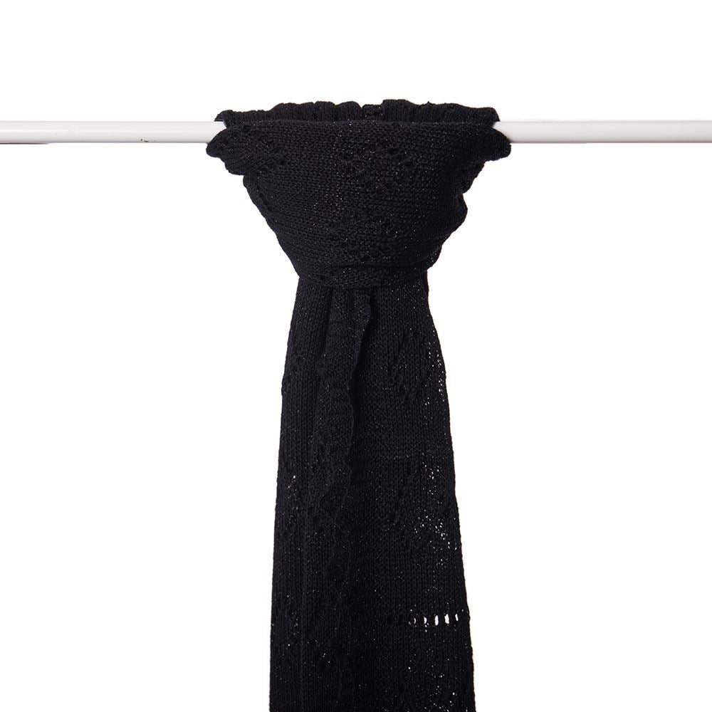 Pretty Wool Glitter Stole - Black/Black Glitter