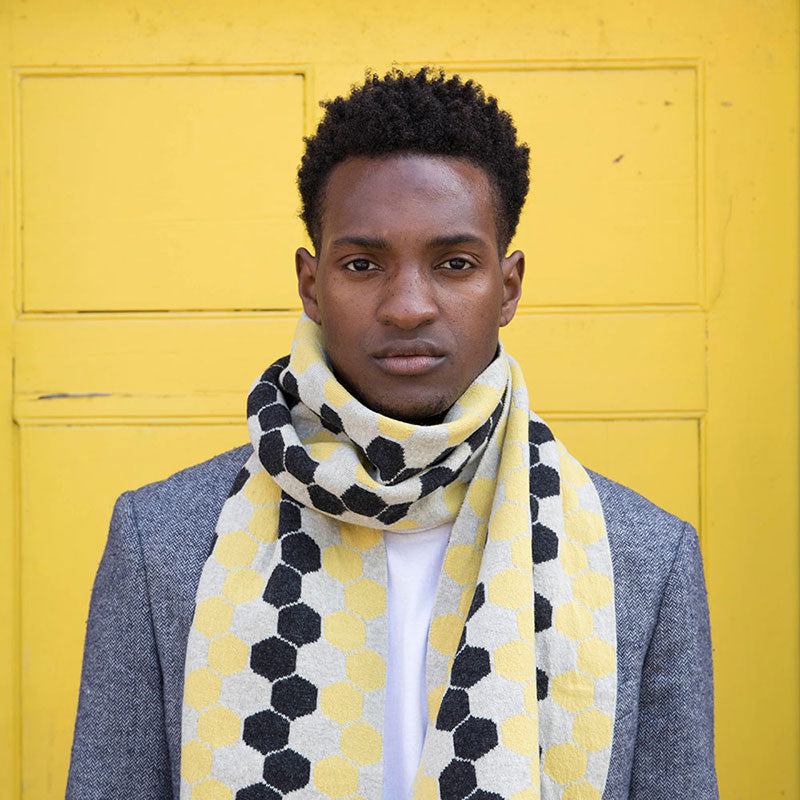 Lambswool Hexagon Scarf - Brass