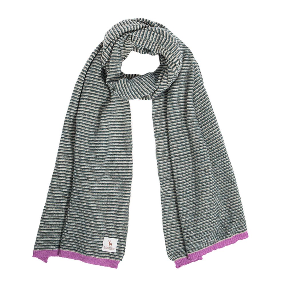 Lambswool Fine Stripe Scarf - Lugano