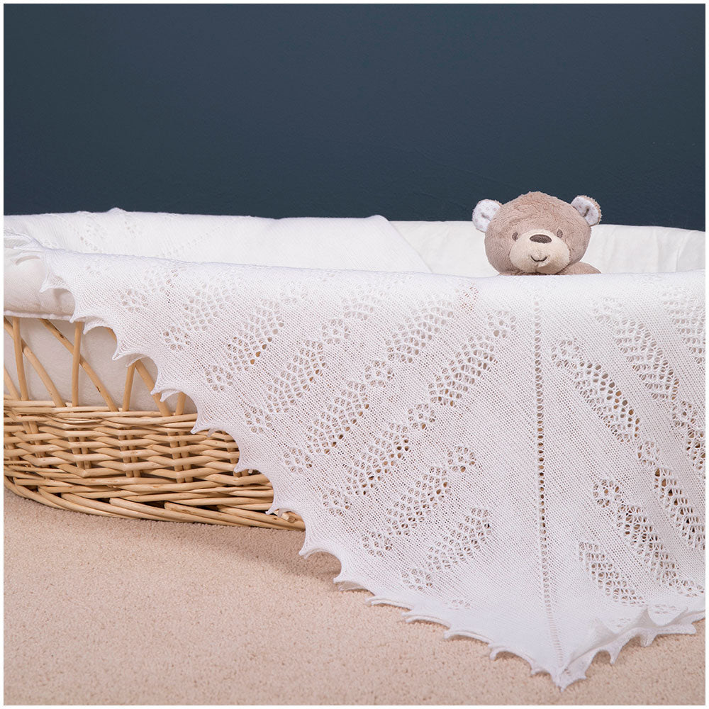 Nottingham Lace Knitted Baby Shawl