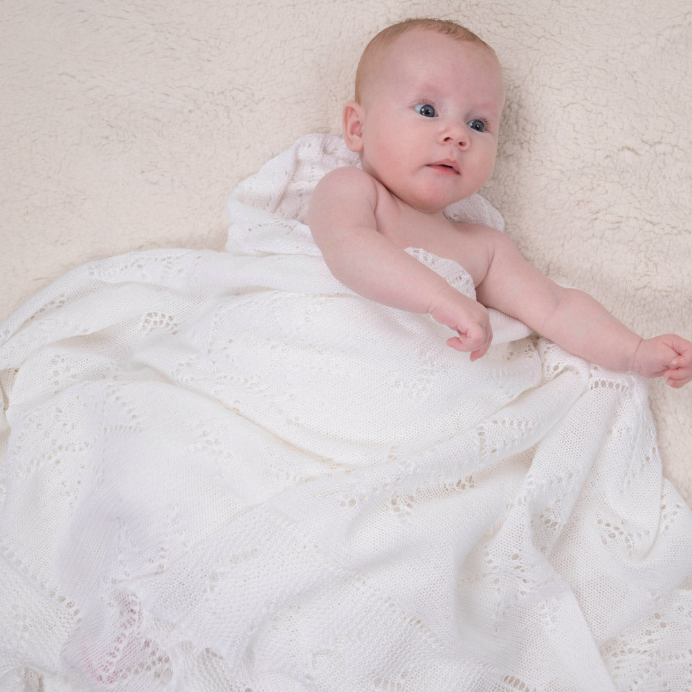 Stars and Moon Cotton Baby Shawl