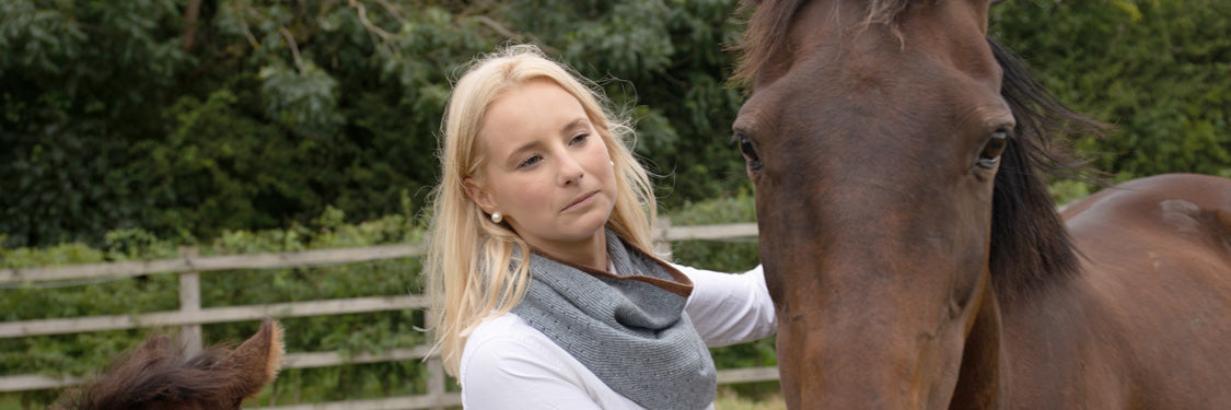 Woman Wearing a Neck Warmer