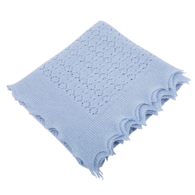 Blue Cashmere Baby Shawl by G.H.Hurt 