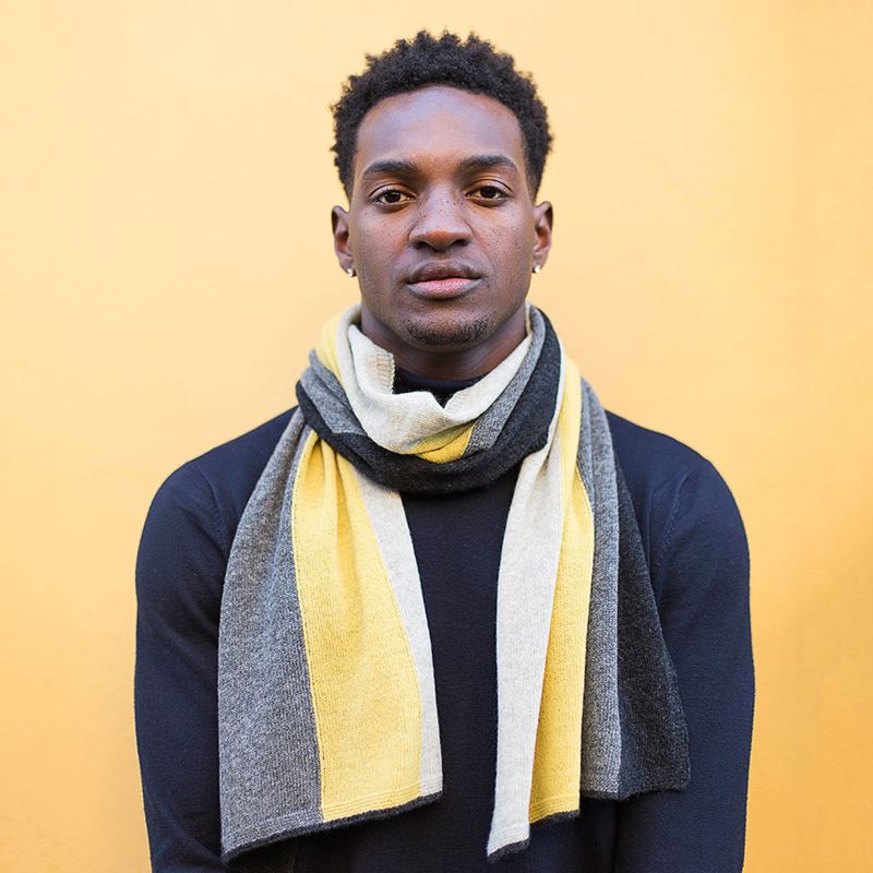 Extra soft Yellow Lambswool neckerchief